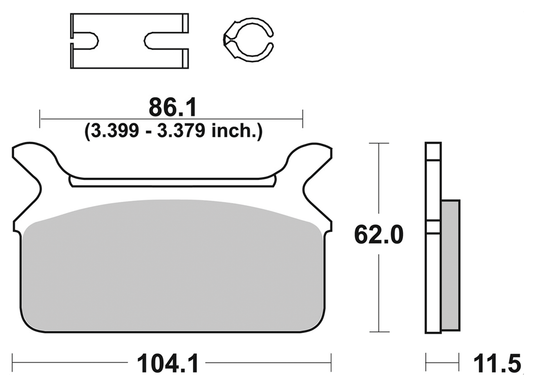 SBS Rear Sinter street brake pads 668LS