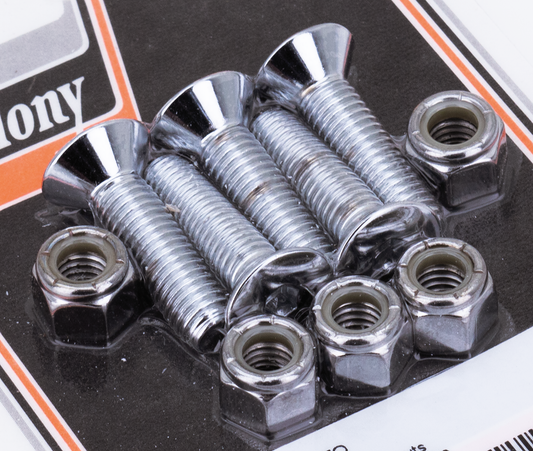 Disc SHCS Screws w/nuts 79-91 Chrome
