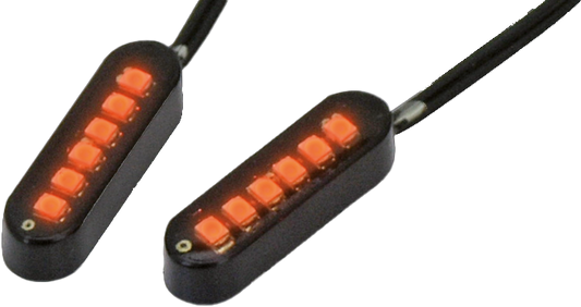 Cyron Convex 6 LED Black Amber pair