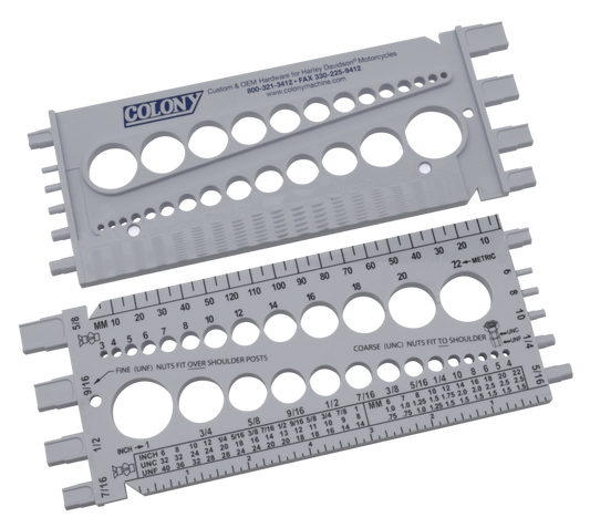 Colony thread pitch gauge