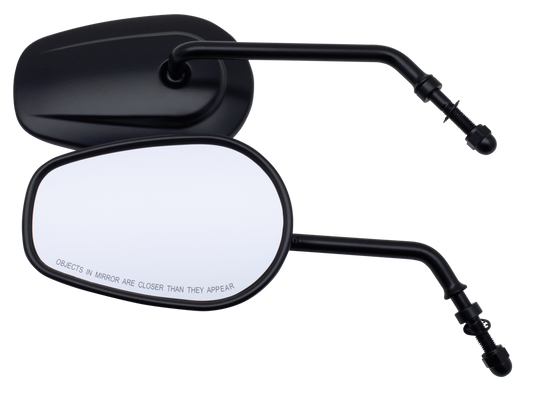 GZP Black tapered mirrors, 4" stem