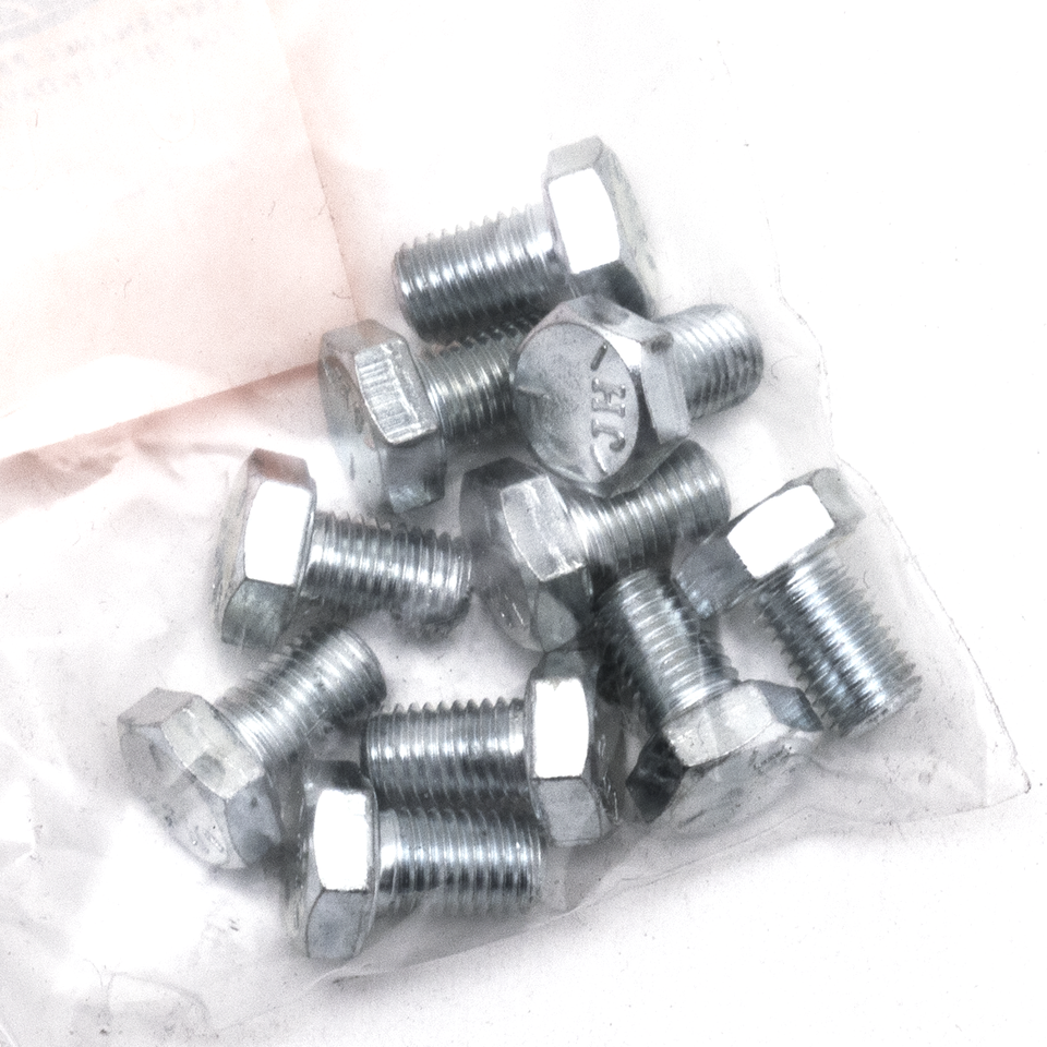 10pck hex bolt 5/16-24x1/2" UNF zinc