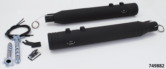 MCJ 100 Striped End Cap FLH/T21-Up Blk