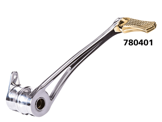 DMND BRKE ARM POLISH+BRSS PEG FLH/T14-UP