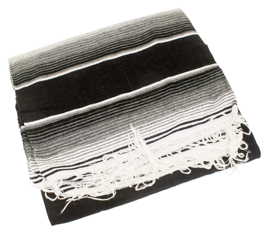 Mexican blanket Serape Black & White