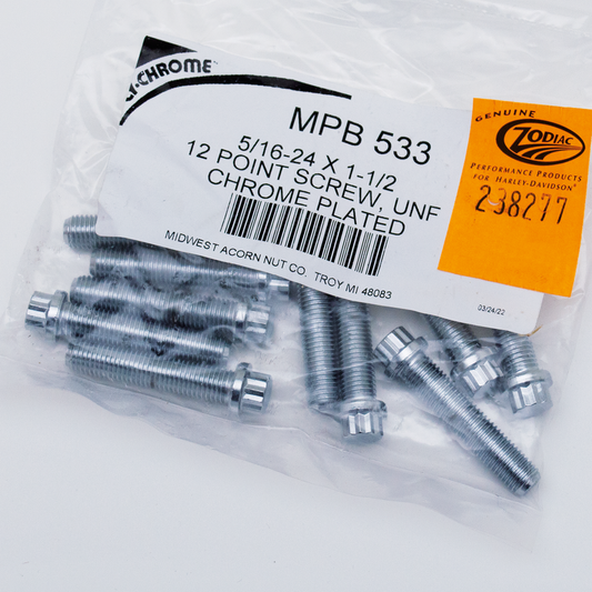 10pck 12-point screw 5/16-24x1 1/2", UNF