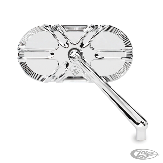 Deep cut Caged series chr mirror left