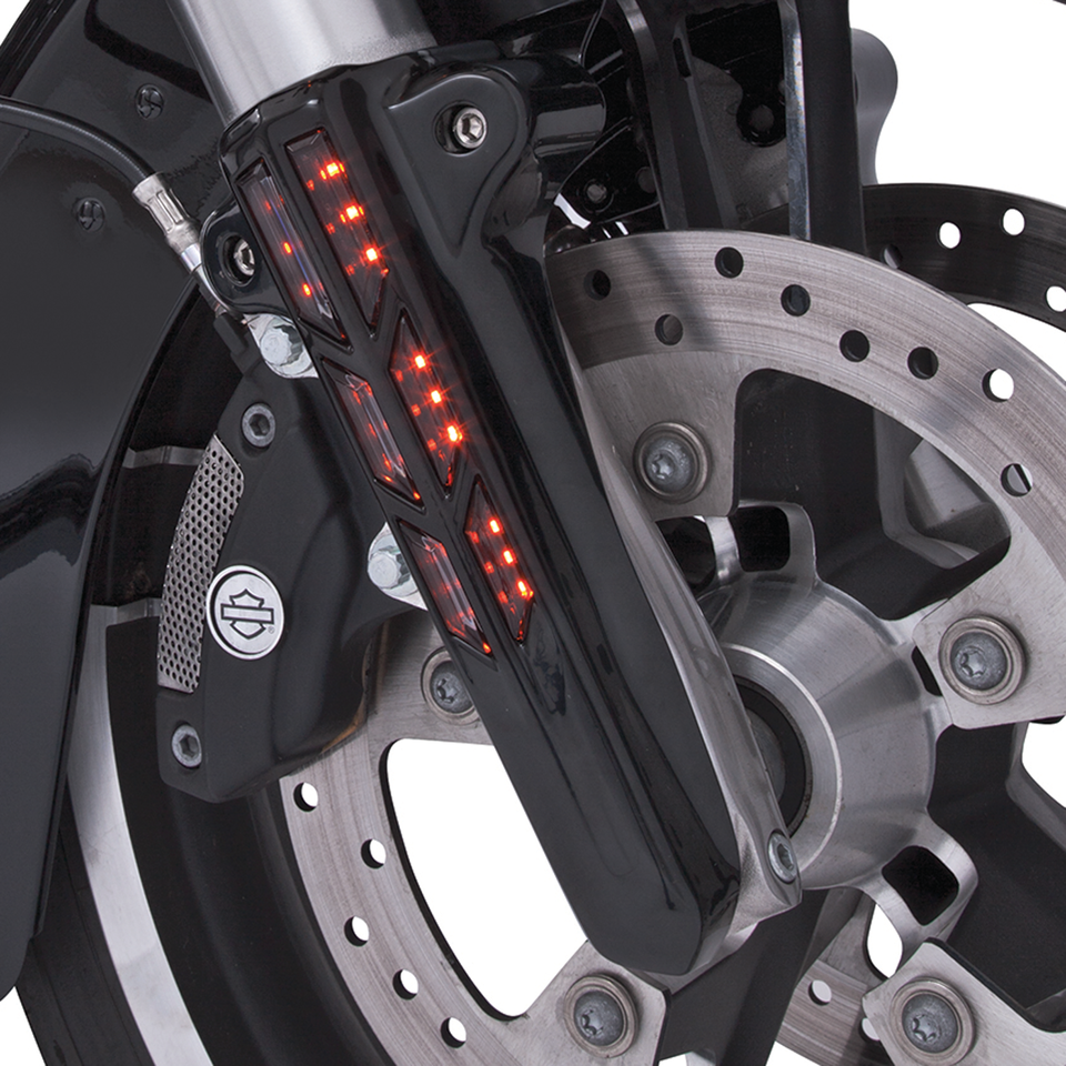 Lower Leg Cvr Blk w/AMBR LED FLH/T14-UP