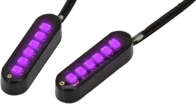 Cyron Convex 6 LED Black Purple pair