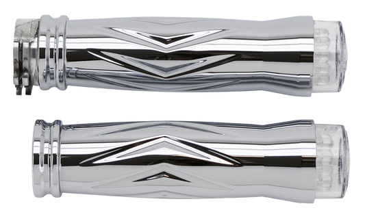 RBS V-style gripset chrome w/LED turnsig
