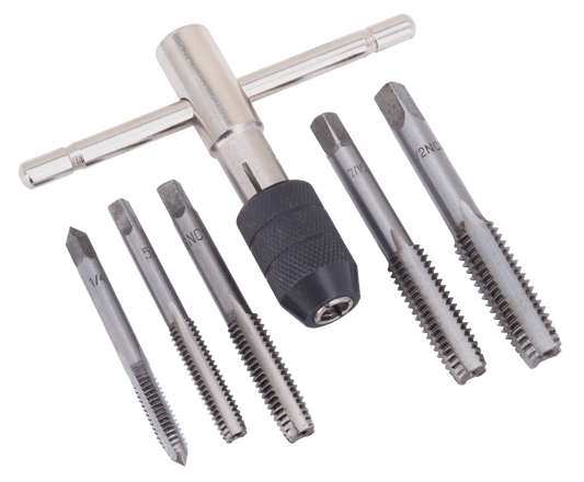 6 Piece tap set INCH/SAE