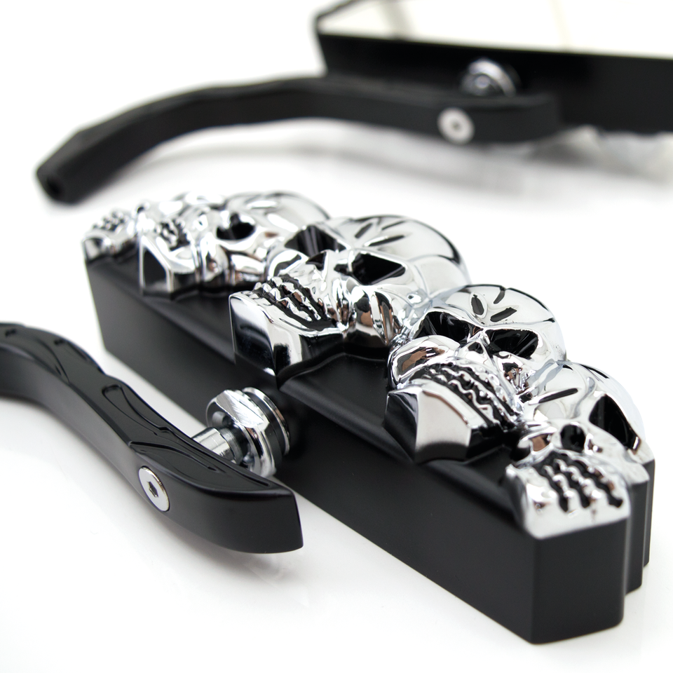 GZP Black Skull vision mirror set