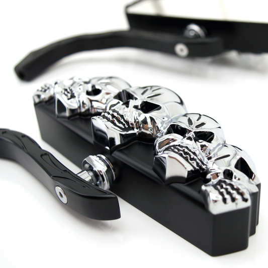 GZP Black Skull vision mirror set