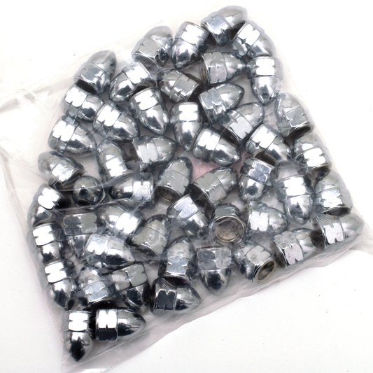 50pck Chrome acorn nuts M8x1.25