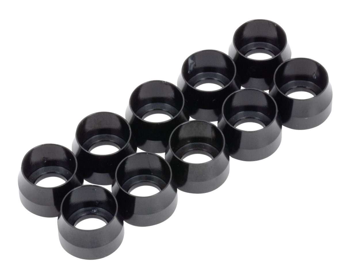 10pck Washers 1/4" Socket Head Black