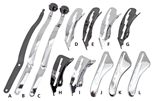 Set/2 screws shifter guide white plated