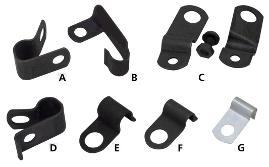 Blk Speedo Cable Clamp OEM #67074-37