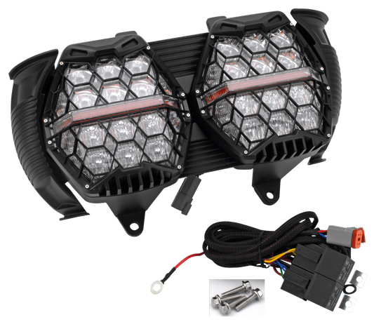 Honeycomb Dual Headlight Amber FLT15-Up