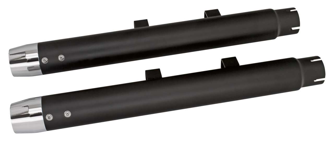 GZP Blk Radium mufflers XL14-UP Chr caps