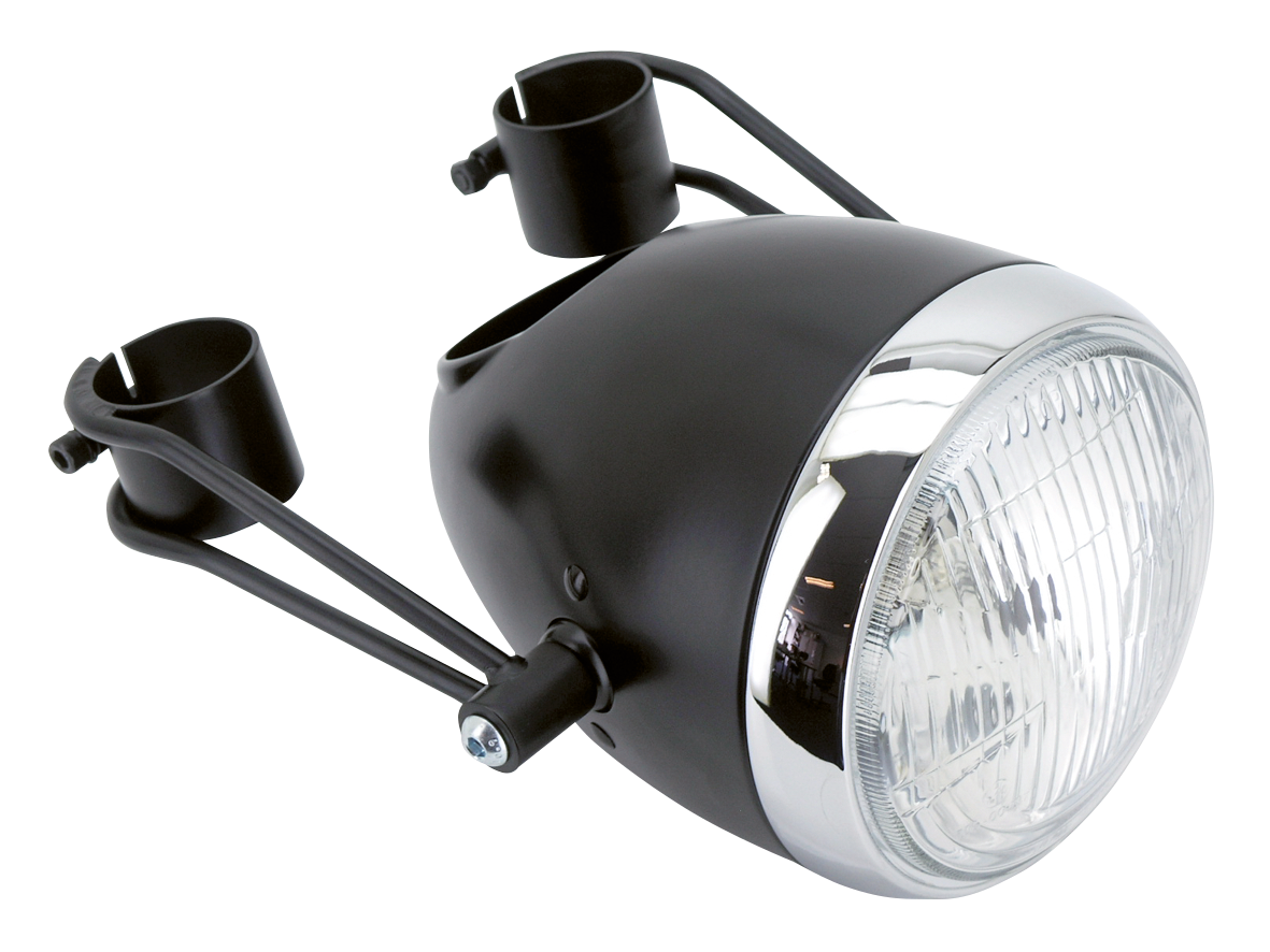 Black Vintage sidemount headlight 5.75"