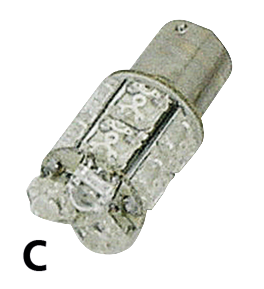 GZP 360 DEGREE 13 X LED BULB RED BA15S