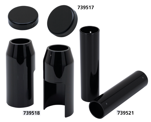 DMP Low. Fork Cover BLK FXD07-17 ST18-up