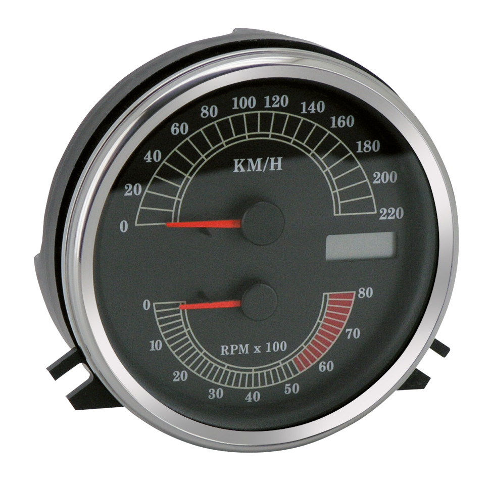 GZP Black Speedo/Tacho kit KMH