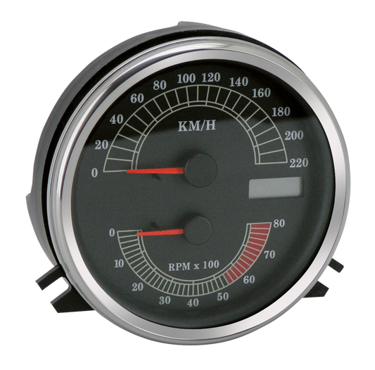 GZP Black Speedo/Tacho kit KMH