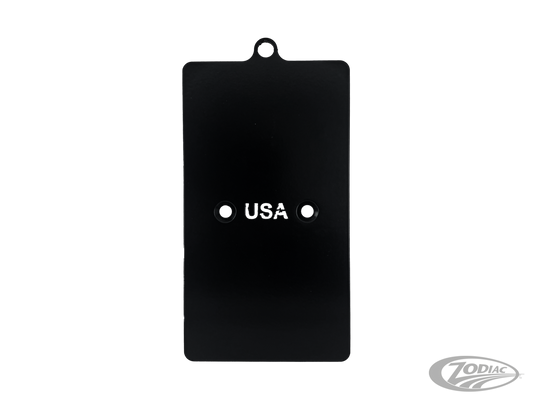 Blk License plate USA
