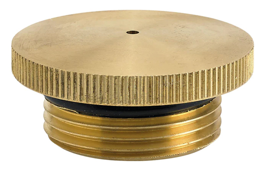 Knurled Brass Gas Cap Vented