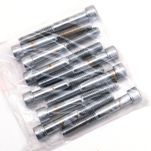 10pck Chrome Allen screws 3/8x2 3/4" UNC