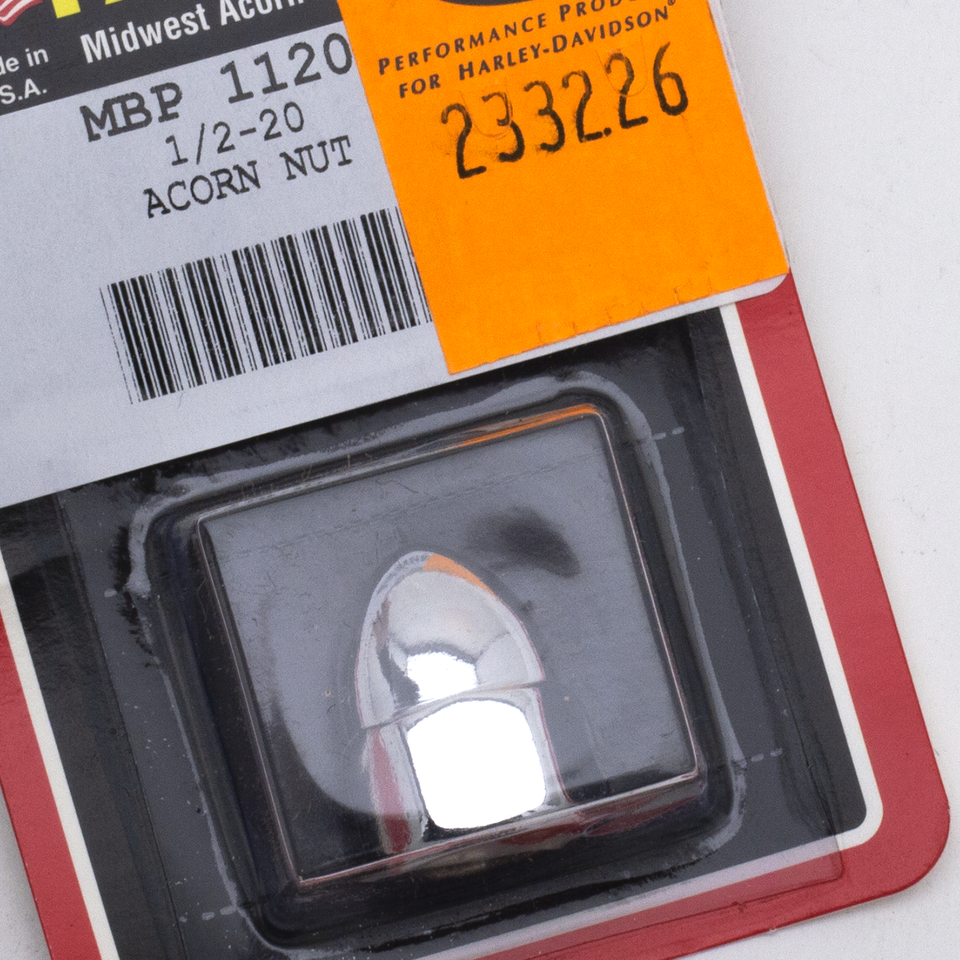 Chrome acorn nut 1/2-20 UNF