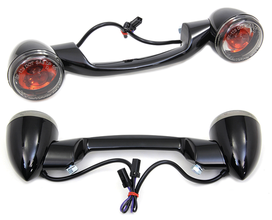 Turn Signal Bar Black/Smoke FLH/T99-03