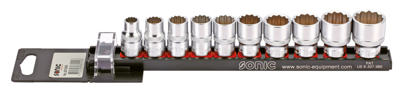 3/8" Socketset 12-point metric 10PC on r