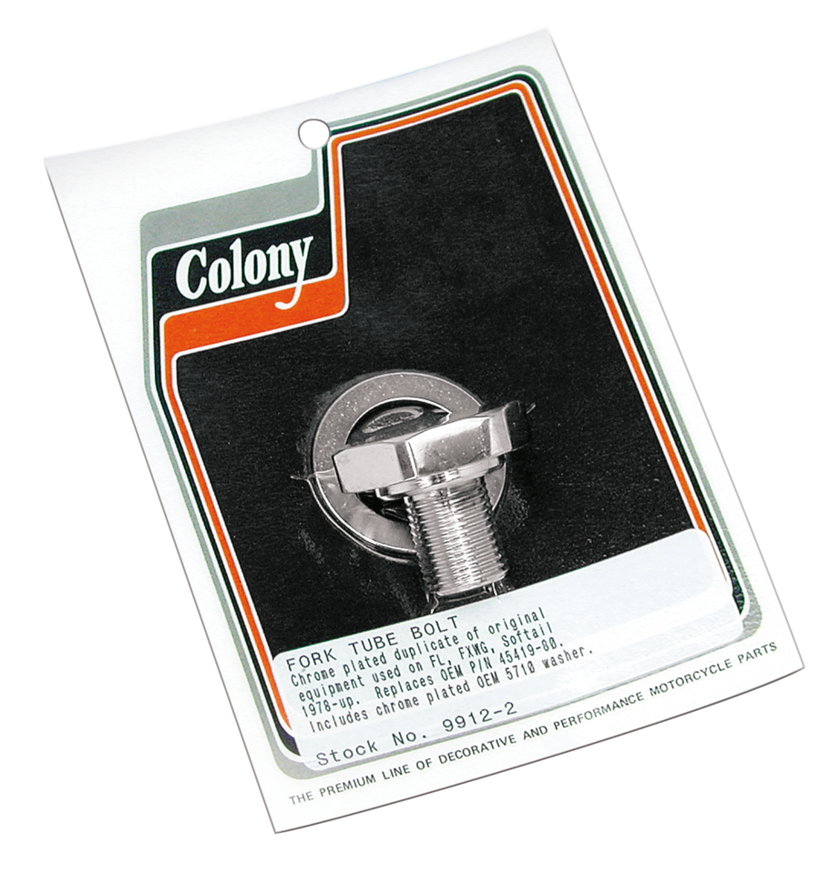 Fork Tube Bolt w/W Wideglide 78 up, Each
