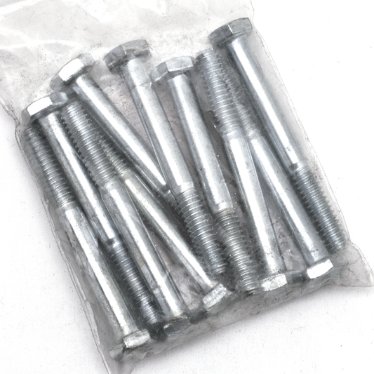 10pck hex bolt 1/4-20x2-1/4" UNC zinc