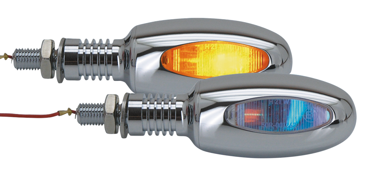 K'man T/S sngl white lens chrome w/stud