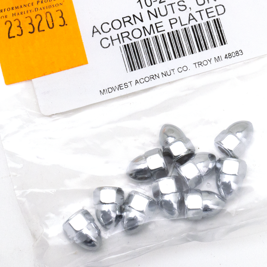 10pck Acorn nuts 10-24