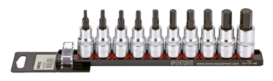 1/2" Socketbitset Hex metric 10Pc on rai