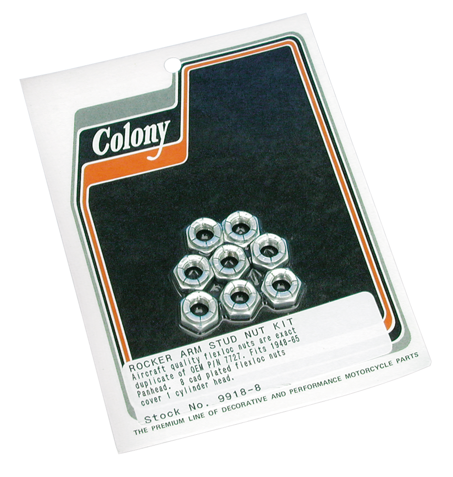 Panhead rocker stud flex lock nuts set/8