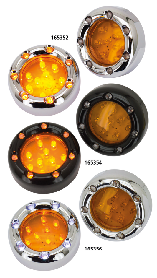 GZP Chr Duo led amber lens deuce light