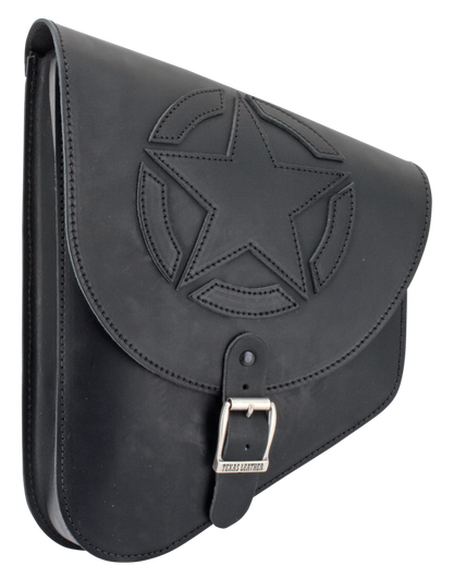 Texas Leather Star Swingarm Bag Black