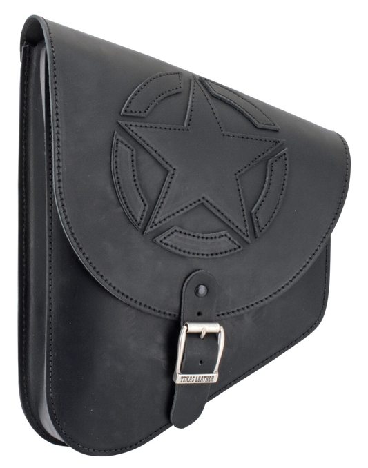 Texas Leather Star Swingarm Bag Black