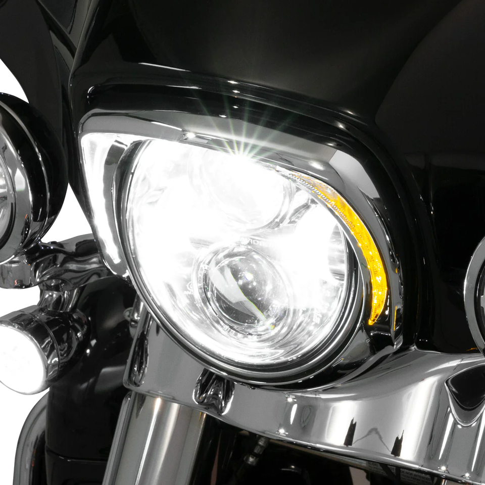 Headlight Bezel Chrome w/amber FLH*14-UP
