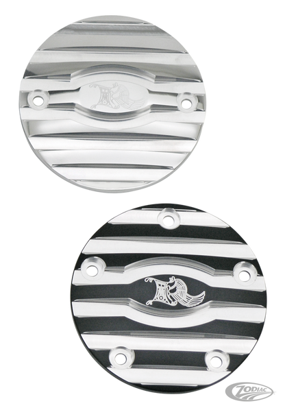 Point cover 2hole Black/Machine cut Ribb