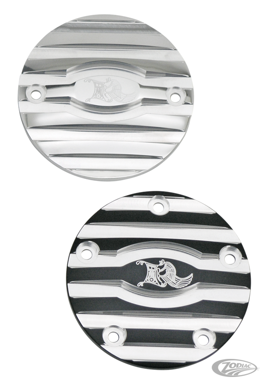 Point cover 2hole Black/Machine cut Ribb