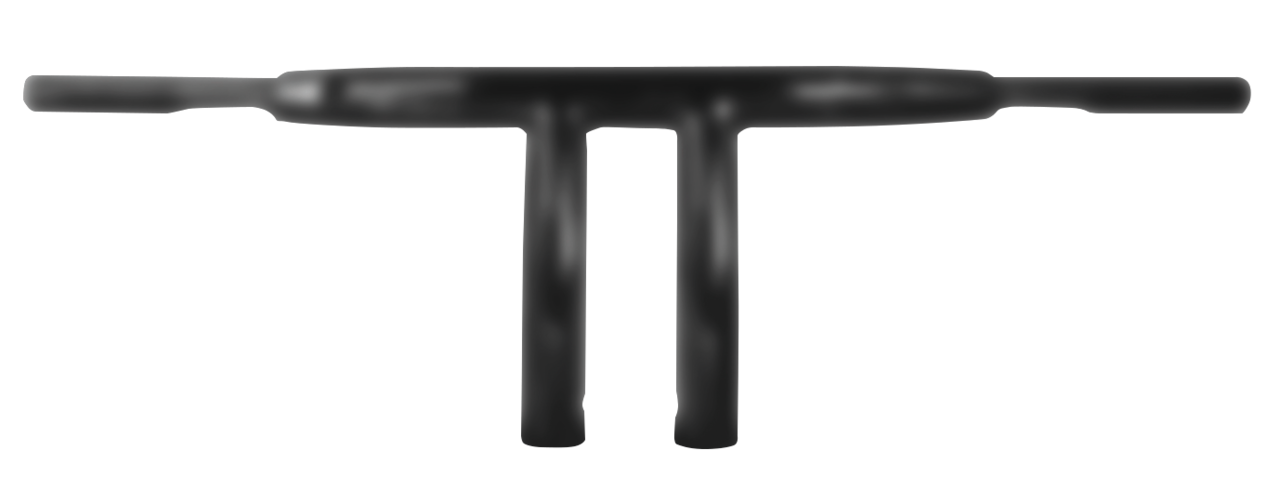 Burly 1-1/4" T-Bar 7" Rise TBW Black