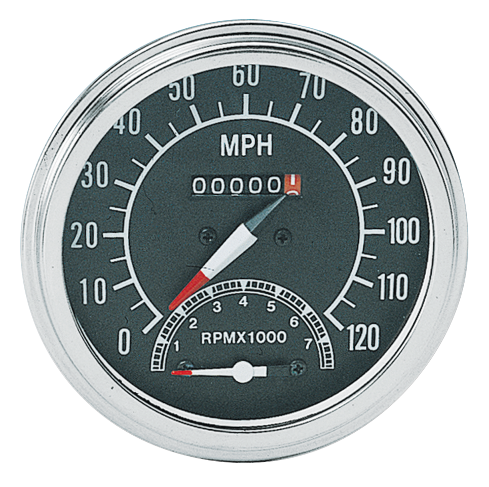 GZP Speedo/Tacho combo KPH, black face,