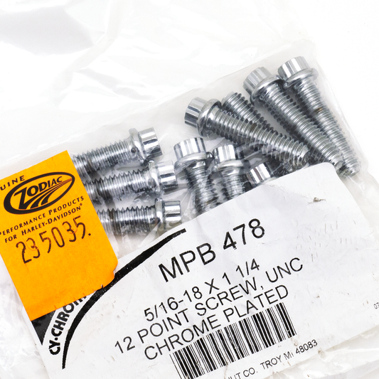 10pck 12-point bolts,5/16-18 x 1 1/4"