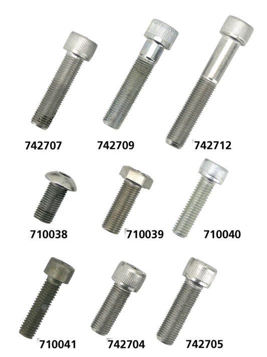 10pck allen bolt 3/8-24x1-3/4" UNF zinc